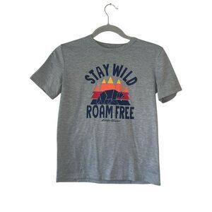 Eddie Bauer Kids "Stay Wild Roam Free" T-Shirt Size M (10/12)